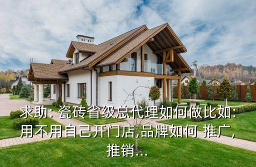 求助: 瓷砖省级总代理如何做比如:用不用自己开门店,品牌如何 推广,推销...