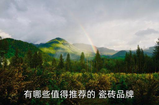 有哪些值得推荐的 瓷砖品牌