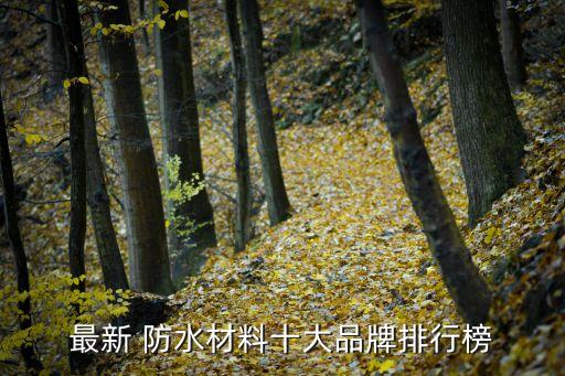 最新 防水材料十大品牌排行榜