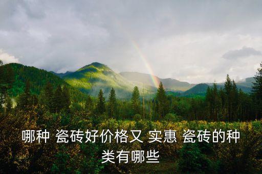 哪种 瓷砖好价格又 实惠 瓷砖的种类有哪些