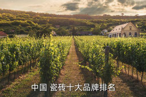 中国 瓷砖十大品牌排名