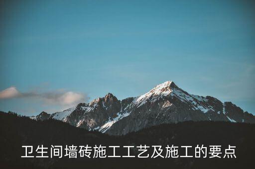  卫生间墙砖施工工艺及施工的要点