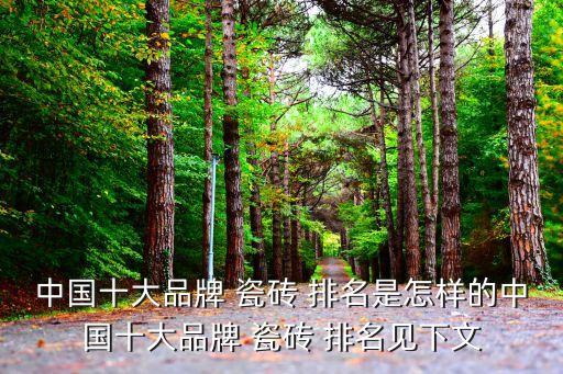 外墙瓷砖有什么品牌排名