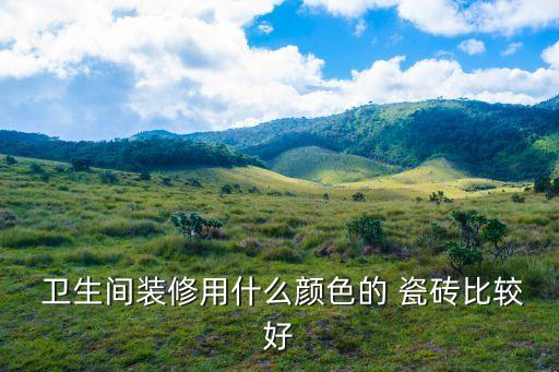 卫生间墙瓷砖颜色