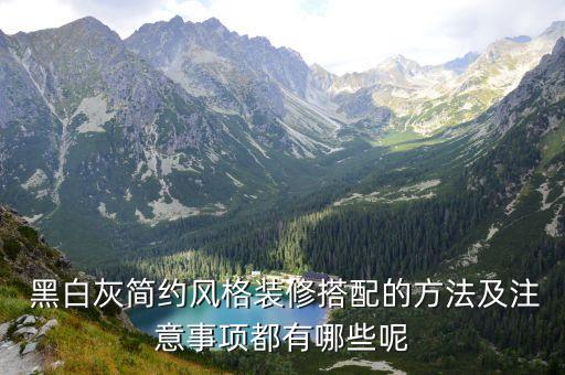  黑白灰简约风格装修搭配的方法及注意事项都有哪些呢
