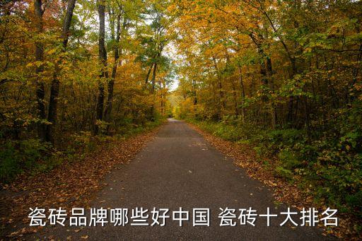  瓷砖品牌哪些好中国 瓷砖十大排名