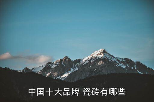中国十大品牌 瓷砖有哪些