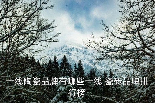 一线陶瓷品牌有哪些一线 瓷砖品牌排行榜