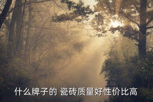 什么牌子的 瓷砖质量好性价比高