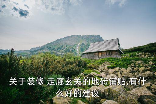关于装修 走廊玄关的地砖铺贴,有什么好的建议