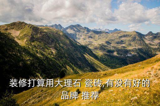 装修打算用大理石 瓷砖,有没有好的品牌 推荐