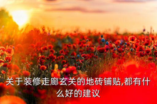 关于装修走廊玄关的地砖铺贴,都有什么好的建议