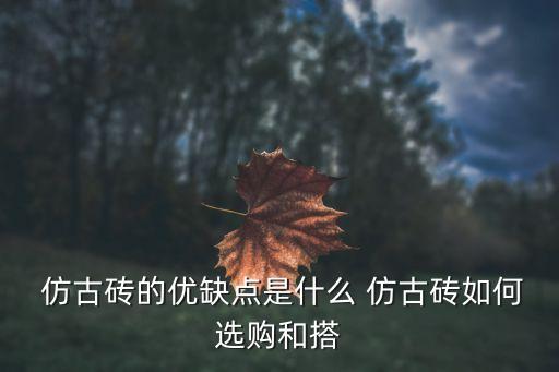  仿古砖的优缺点是什么 仿古砖如何选购和搭