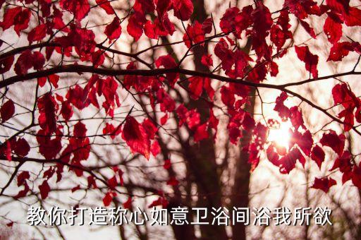 教你打造称心如意卫浴间浴我所欲