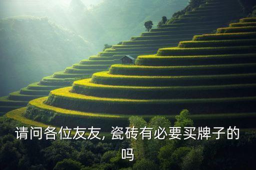 请问各位友友, 瓷砖有必要买牌子的吗