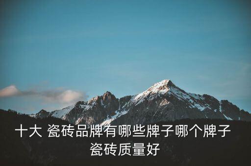 十大 瓷砖品牌有哪些牌子哪个牌子 瓷砖质量好