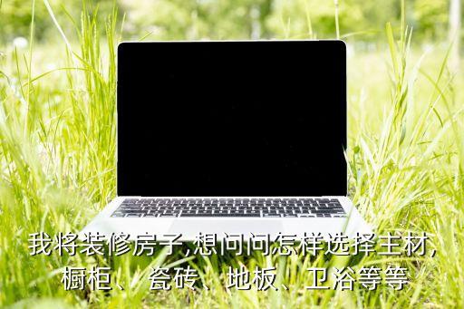 我将装修房子,想问问怎样选择主材, 橱柜、 瓷砖、地板、卫浴等等