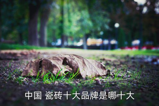 中国 瓷砖十大品牌是哪十大