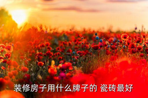 装修房子用什么牌子的 瓷砖最好