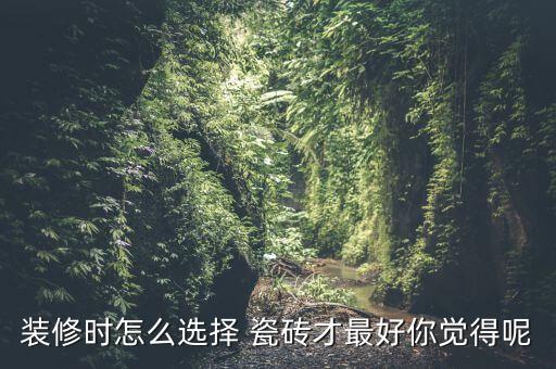 装修时怎么选择 瓷砖才最好你觉得呢