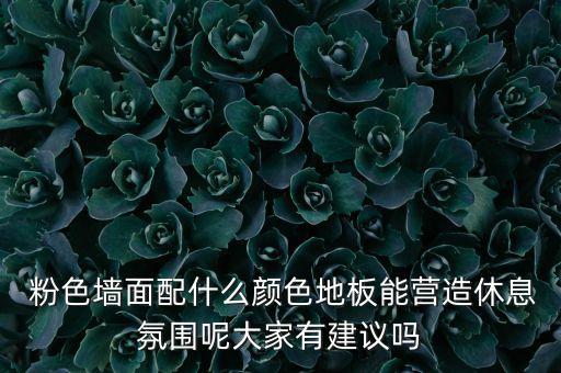  粉色墙面配什么颜色地板能营造休息氛围呢大家有建议吗