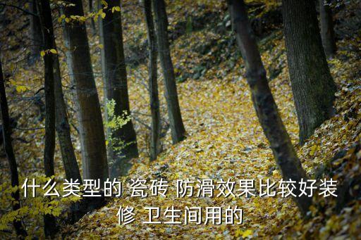 什么类型的 瓷砖 防滑效果比较好装修 卫生间用的