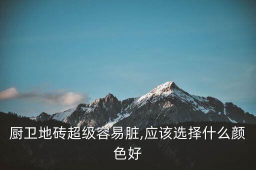 厨卫地砖超级容易脏,应该选择什么颜色好