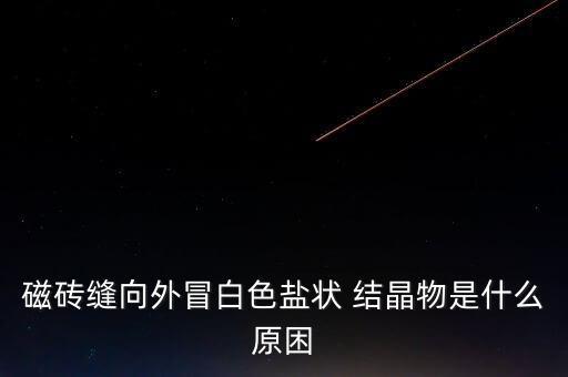 磁砖缝向外冒白色盐状 结晶物是什么原困