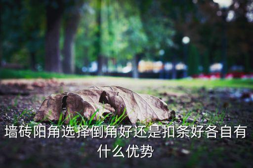 墙砖阳角选择倒角好还是扣条好各自有什么优势