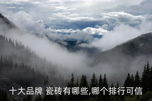 十大品牌 瓷砖有哪些,哪个排行可信