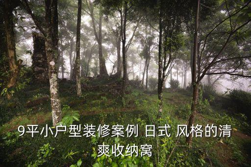 9平小户型装修案例 日式 风格的清爽收纳窝