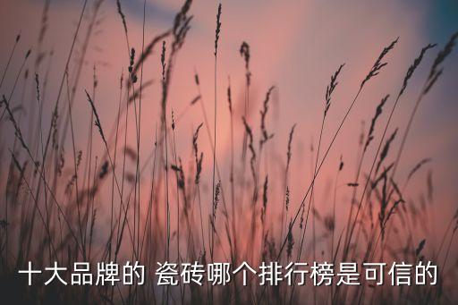 十大品牌的 瓷砖哪个排行榜是可信的
