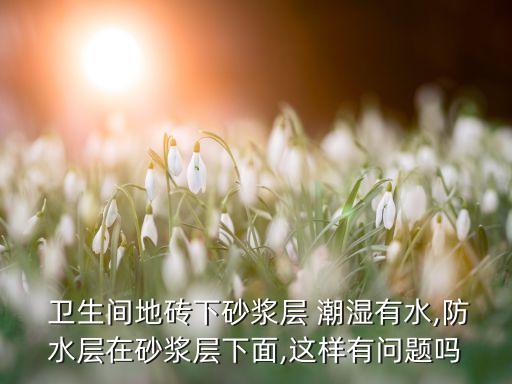  卫生间地砖下砂浆层 潮湿有水,防水层在砂浆层下面,这样有问题吗