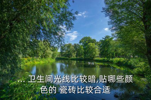 ... 卫生间光线比较暗,贴哪些颜色的 瓷砖比较合适