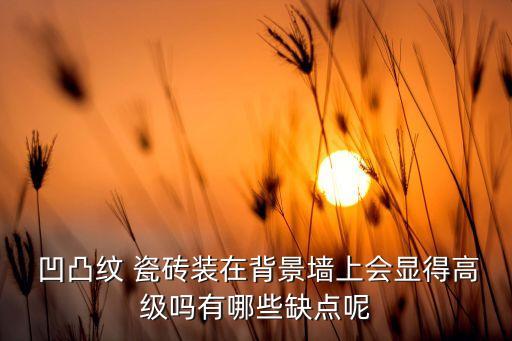  凹凸纹 瓷砖装在背景墙上会显得高级吗有哪些缺点呢