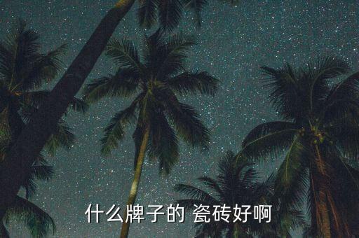 选哪个品牌瓷砖好,家用瓷砖哪个品牌性价比最高
