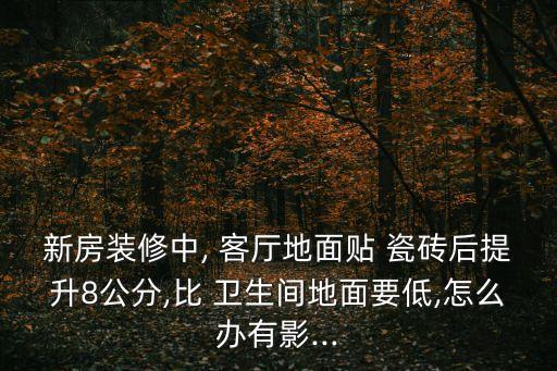 新房装修中, 客厅地面贴 瓷砖后提升8公分,比 卫生间地面要低,怎么办有影...