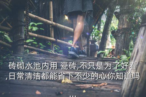 砖砌水池内用 瓷砖,不只是为了好看,日常清洁都能省下不少的心你知道吗...