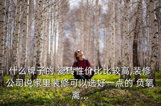 什么牌子的 瓷砖性价比比较高,装修公司说家里装修可以选好一点的 负氧离...