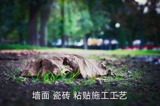 墙面 瓷砖 粘贴施工工艺