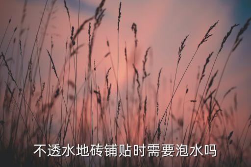 卫生间瓷砖用泡水吗