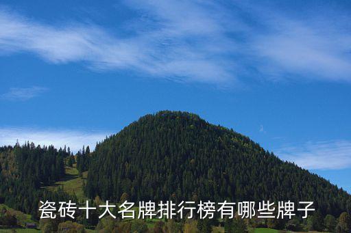  瓷砖十大名牌排行榜有哪些牌子