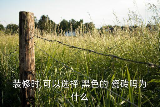 装修时,可以选择 黑色的 瓷砖吗为什么