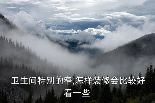  卫生间特别的窄,怎样装修会比较好看一些