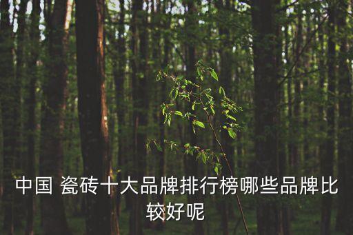 中国 瓷砖十大品牌排行榜哪些品牌比较好呢