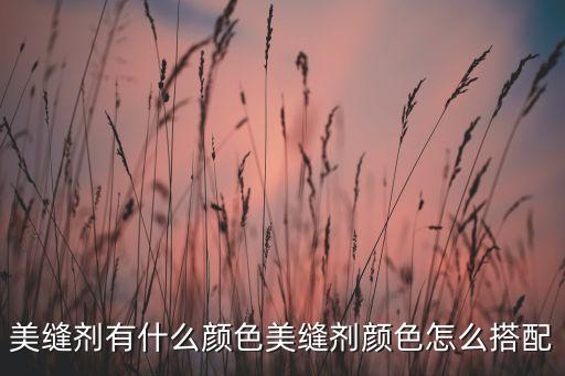 美缝剂有什么颜色美缝剂颜色怎么搭配