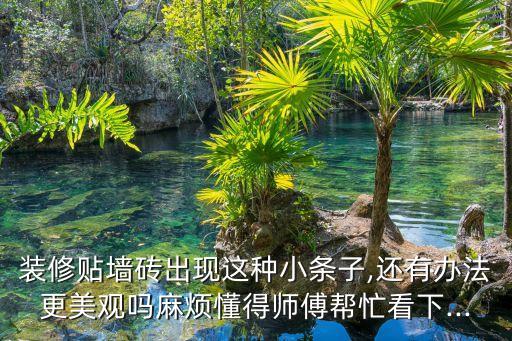 装修贴墙砖出现这种小条子,还有办法更美观吗麻烦懂得师傅帮忙看下...