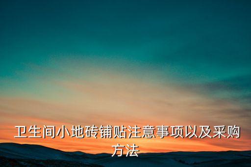  卫生间小地砖铺贴注意事项以及采购方法