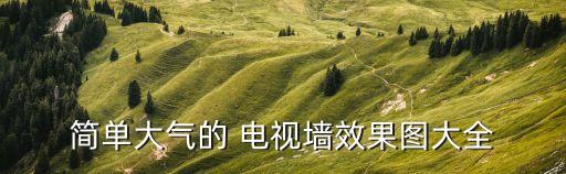 简单大气的 电视墙效果图大全