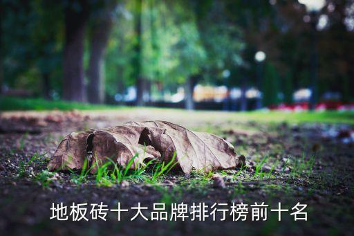  地板砖十大品牌排行榜前十名